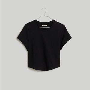 Madewell Black Heavyweight Jersey Crewneck Tee Size Medium NWT